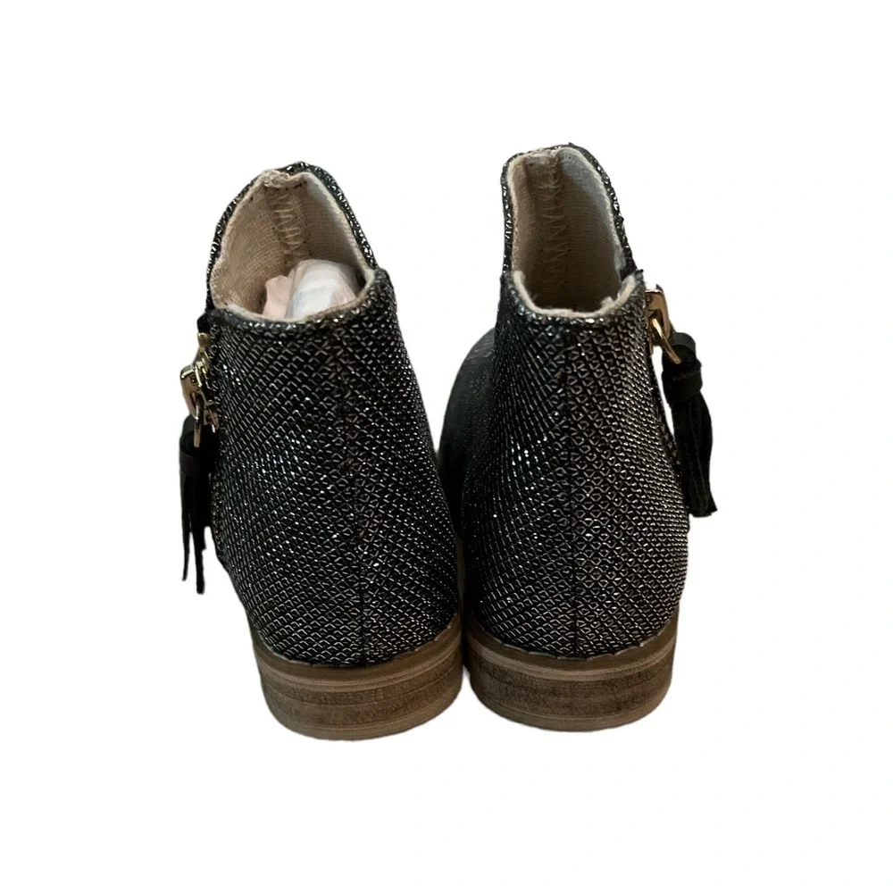 Joyfolie Kaitlyn Booties Black Glitter Size 3